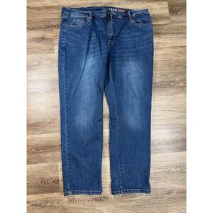 IZOD Jeans Mens 40x30 Blue Straight Fit Comfort Stretch Medium Wash Denim